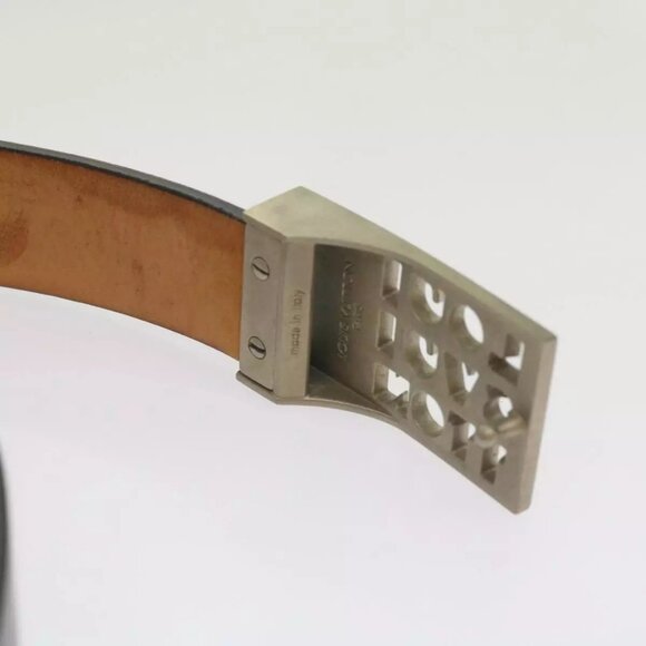 LOUIS VUITTON Damier Ebene Belt Leather 2Set Black LV Auth - Picture 4 of 13